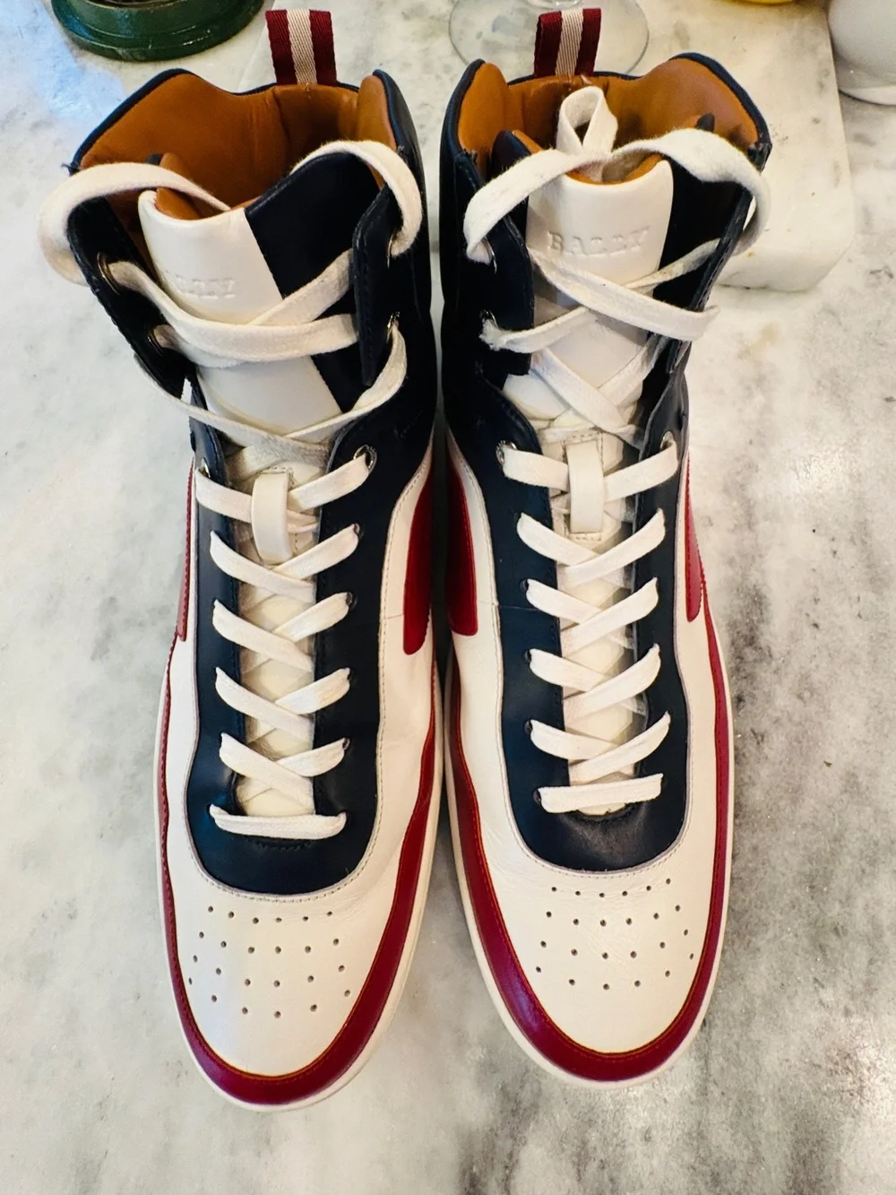 Bally Men's Oldani High-Top Leather Sneakers - - Picture 1 of 7
